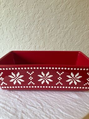 World Market: Fair Isle Christmas Holiday Bread Loaf- ceramic